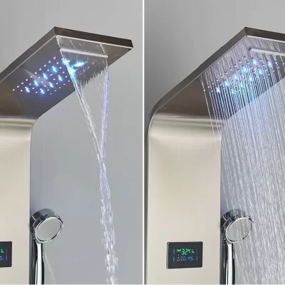 Хидромасажен душ панел Анхел в сив цвят - ⭐Поръчай онлайн и вземи с безплатна доставка до офис на Спиди! ⭐ всичко за Вашата баня от PanelBG