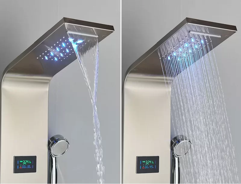 Хидромасажен душ панел Анхел в сив цвят - ⭐Поръчай онлайн и вземи с безплатна доставка до офис на Спиди! ⭐ всичко за Вашата баня от PanelBG
