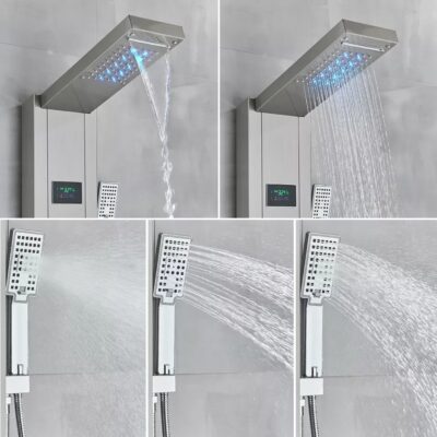 Хидромасажен душ панел Ниагара в сив цвят - ⭐Поръчай онлайн и вземи с безплатна доставка до офис на Спиди! ⭐ всичко за Вашата баня от PanelBG