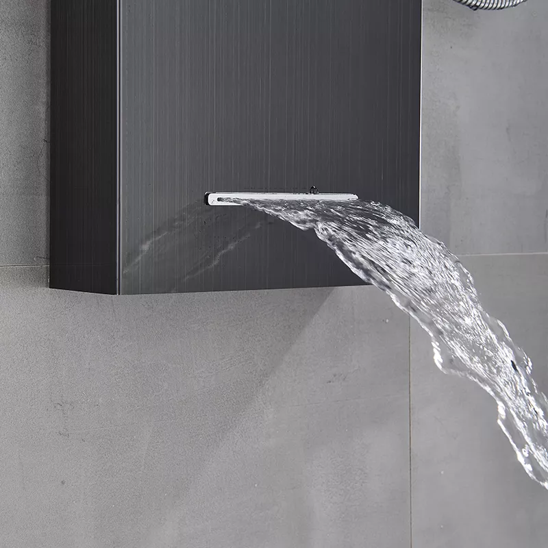 Хидромасажен душ панел Гълфос в черен цвят - ⭐Поръчай онлайн и вземи с безплатна доставка до офис на Спиди! ⭐ всичко за Вашата баня от PanelBG