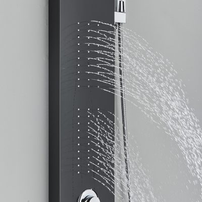 Хидромасажен душ панел Райнфал в черно - ⭐Поръчай онлайн и вземи с безплатна доставка до офис на Спиди! ⭐ всичко за Вашата баня от PanelBG