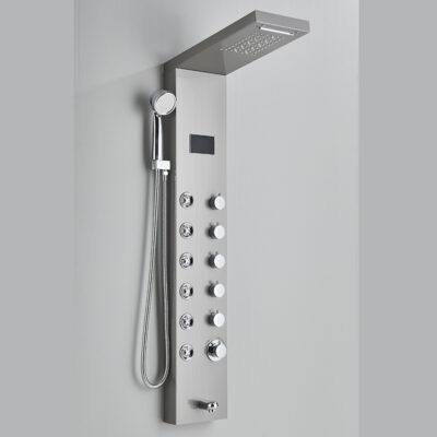 Хидромасажен душ панел Узуд в сив цвят - ⭐Поръчай онлайн и вземи с безплатна доставка до офис на Спиди! ⭐ всичко за Вашата баня от PanelBG