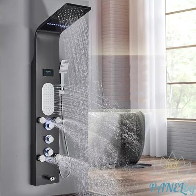 Хидромасажен душ панел Анакапи в черно - ⭐Поръчай онлайн и вземи с безплатна доставка до твоята врата! ⭐ всичко за Вашата баня от PanelBG