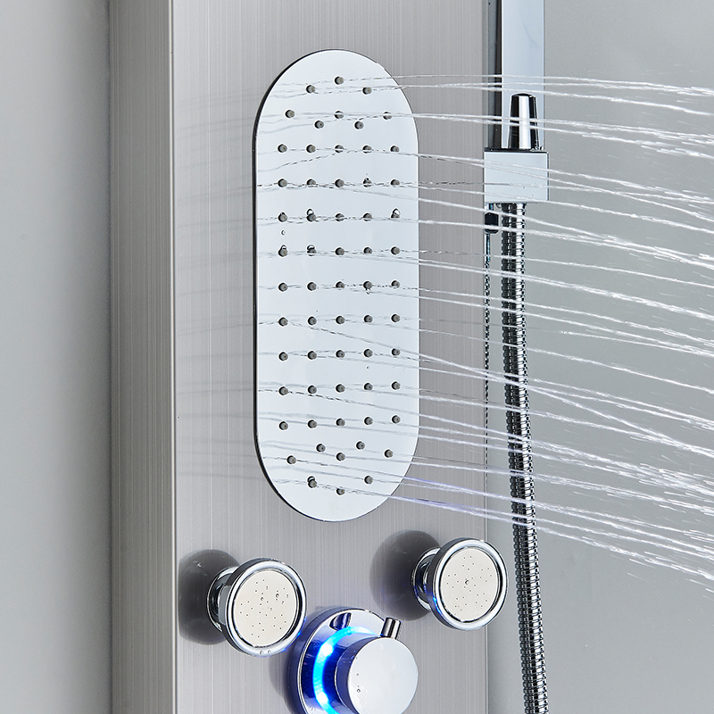 Хидромасажен душ панел Анакапи в сиво - ⭐Поръчай онлайн и вземи с безплатна доставка до твоята врата! ⭐ всичко за Вашата баня от PanelBG
