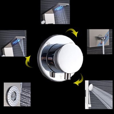 Избери Хидромасажен душ панел Анхел II сив - ⭐Поръчай онлайн и вземи с безплатна доставка до офис на Спиди! ⭐ всичко за Вашата баня от PanelBG