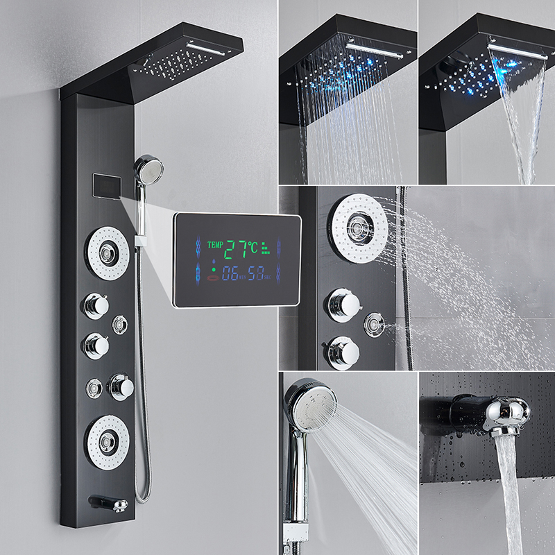 Избери Хидромасажен душ панел Анхел II черен - ⭐Поръчай онлайн и вземи с безплатна доставка до офис на Спиди! ⭐ всичко за Вашата баня от PanelBG