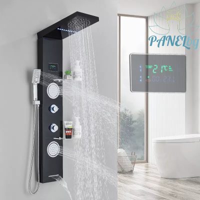 Хидромасажен душ панел Хавасу в черен цвят - ⭐Поръчай онлайн и вземи с безплатна доставка до офис на Спиди! ⭐ всичко за Вашата баня от PanelBG