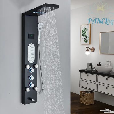 Хидромасажен душ панел Анакапи II в черно - ⭐Поръчай онлайн и вземи с безплатна доставка до твоята врата! ⭐ всичко за Вашата баня от PanelBG