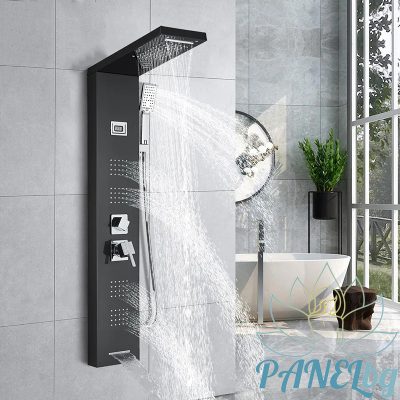 Хидромасажен душ панел Гокта в черно - ⭐Поръчай онлайн и вземи с безплатна доставка до офис на Спиди! ⭐ всичко за Вашата баня от PanelBG